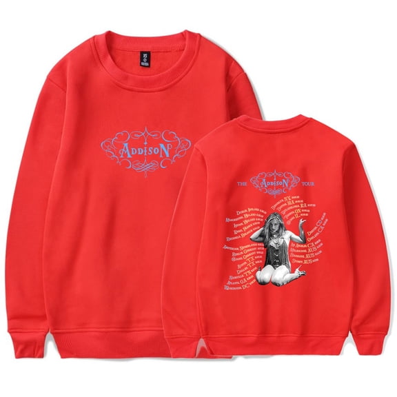 Addison Rae The Addison Tour 2025 Merch Sweatshirt Women Men Casual Crewneck Long Sleeve Pullover Clothes