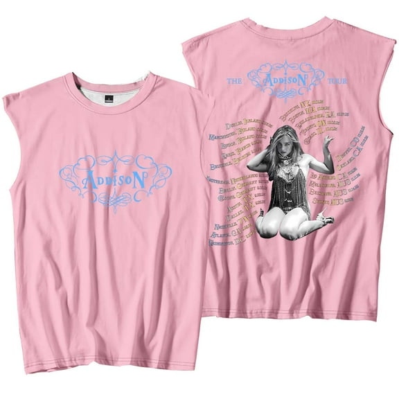 Addison Rae The Addison Tour 2025 Merch Tank Tops Sleeveless T-Shirt port Vest Women Men Outdoor Sportwear
