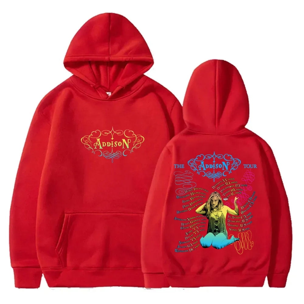 Addison Rae The Addison Tour Merch Hoodies Cosplay Women Men Long ...