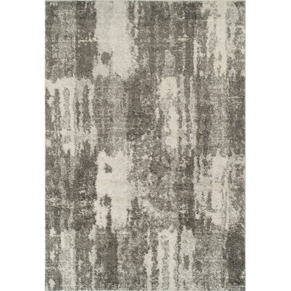 Addison Reston Abstract Shag Gray Area Rug