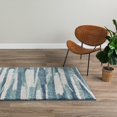 thumbnail image 1 of Addison Reston Modern Geometric Shag Blue Area Rug, 1 of 8