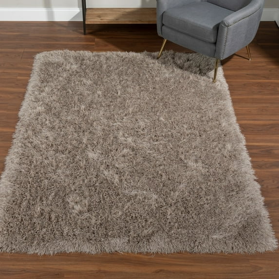 Addison Rugs Addison Aurora Deeply Complex Modern Taupe Shag Area Rug 3'6"X5'6" - Taupe