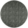 thumbnail image 1 of Safari Black and Grey Leopard Animal Print 8' Round Non-Skid Area Rug, 1 of 9