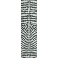 thumbnail image 1 of Safari Indoor/Outdoor Grey Zebra 2’3" x 7’6" Non-Skid Runner Rug, 1 of 8