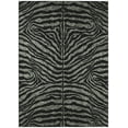 thumbnail image 1 of Safari Black and Grey Tiger/Zebra Animal Print 3' x 5' Non-Skid Area Rug, 1 of 9
