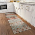 thumbnail image 1 of Yuma Indoor/Outdoor Orange Southwest 2’3" x 7’6" Non-Skid Runner Rug, 1 of 5