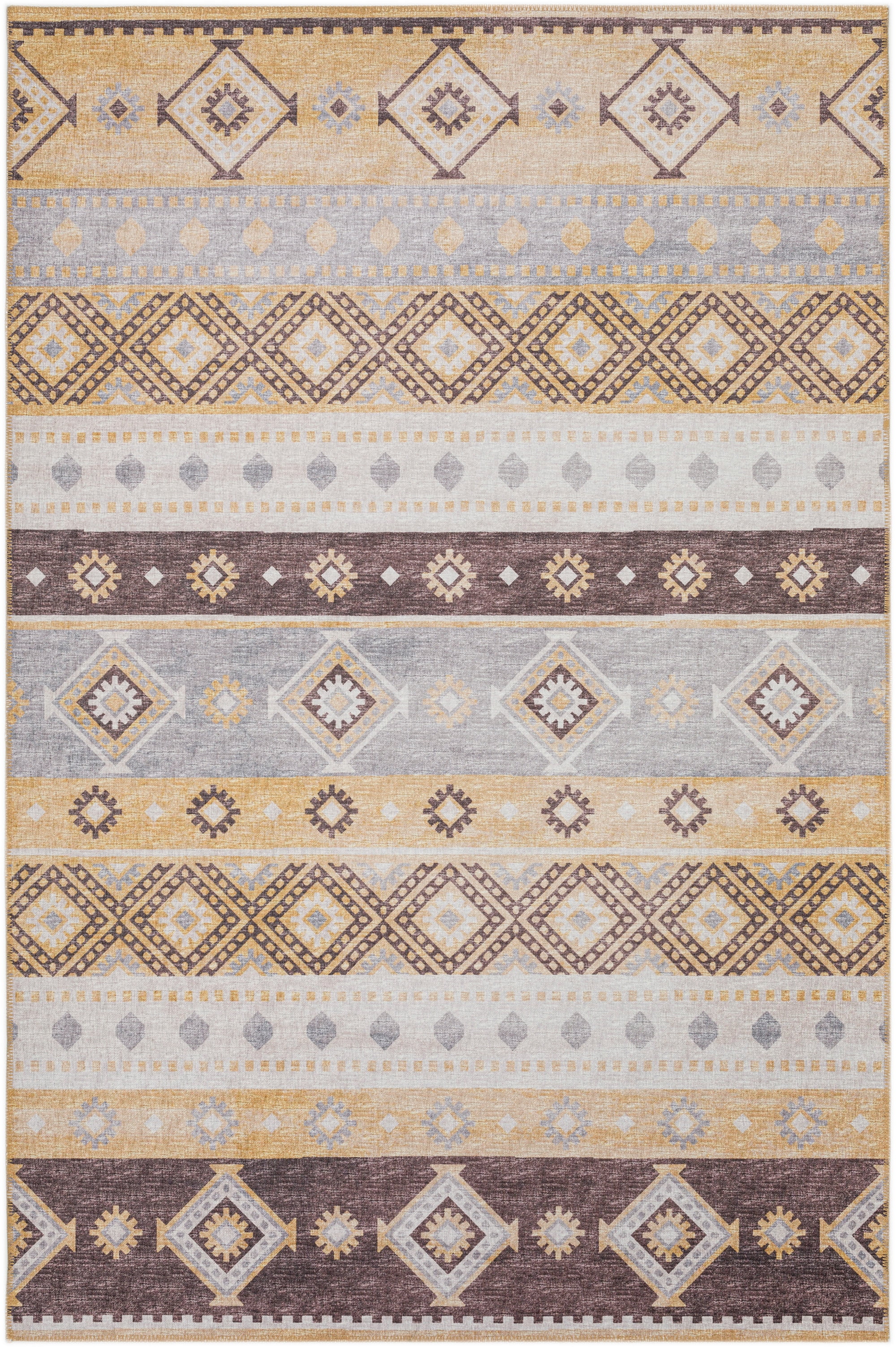 Addison Rugs Addison Indoor/ Outdoor Yuma Southwest Boho Washable Rug 8' x 10' - Gilded