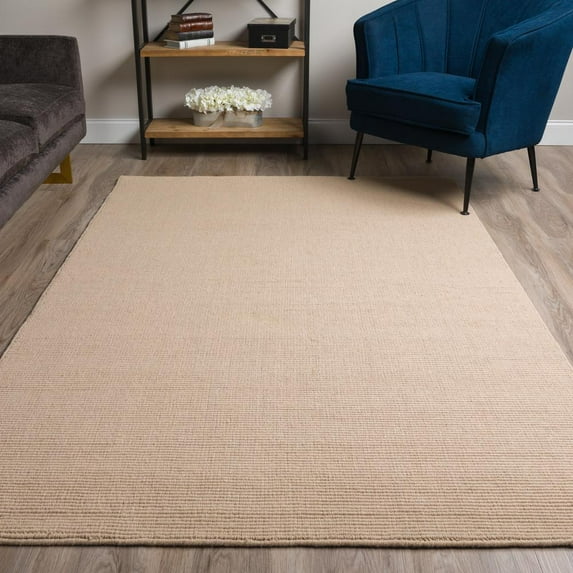 Addison Rugs Addison Jaxon Boucle Wool Area Rug Beach 5'X8' 5' x 8' Rectangle