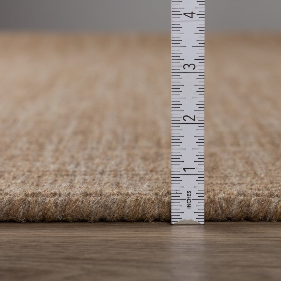 Latte Hand Loomed Wool Rectangular Area Rug 3'6" x 5'6"