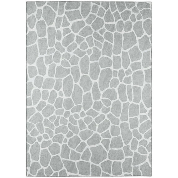 Addison Rugs Addison Safari Giraffe Animal Print Area Rug 9' x 12' - Grey - Rectangle