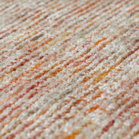 Addison Rugs Addison Villager Textured Solid Wool and Viscose Area Rug 2' x 3' - Yellow/Red/Ivory