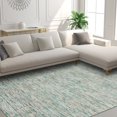 thumbnail image 1 of Addison Rugs Addison Villager Textured Solid Wool and Viscose Area Rug 8' x 10' - Green/Teal/Silver, 1 of 5