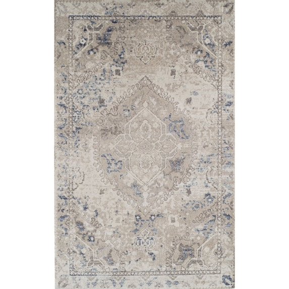 Addison Rugs Addison Wellington Antique Medallion Beige/Brown Area Rug (5'3 x 7'7) - 5' 3" x 7' 7"