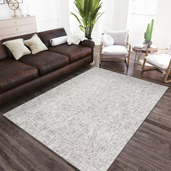 Addison Rugs Winslow 9' x 13' Active Solid Wool Area Rug in White