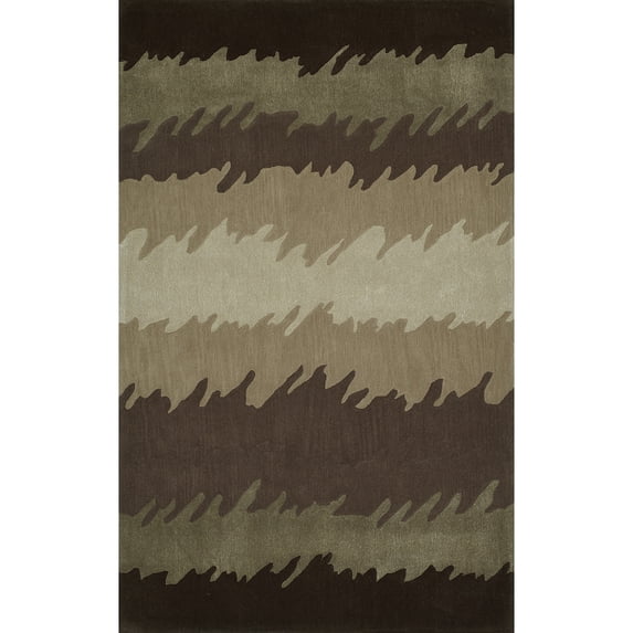 Addison Rugs Addison Zenith Bold Stripe Brown/Ivory Area Rug - 5'X7'6"