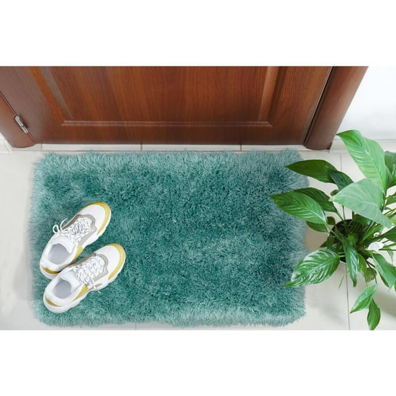 Addison Rugs Aurora 2' x 3' Deeply Complex Fabric Accent Rug in Peacock Blue
