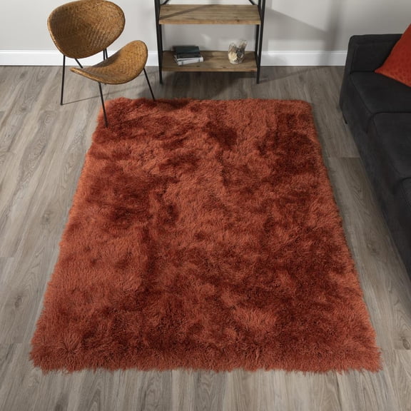 Addison Rugs Aurora 8' x 10' Deeply Complex Fabric Area Rug in Spice Red