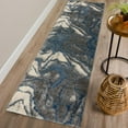 thumbnail image 1 of Addison Rugs Barkley 2'3" x 7'5" Rectangle Geode Fabric Runner Rug in Gray/Blue, 1 of 5