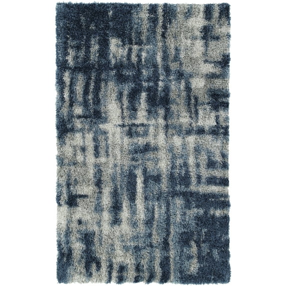 Addison Rugs Borealis 9'6" x 13'2" Crosshatch Shag Fabric Area Rug in Blue