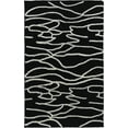 thumbnail image 1 of Addison Rugs Calabar 8' x 10' Abstract Waves Fabric Area Rug in Midnight Black, 1 of 8
