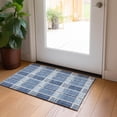thumbnail image 1 of Addison Rugs Chantille Indoor/Outdoor Transitional Plaid Navy Washable Rectangle Rug, 1'8" x 2'6", 1 of 6