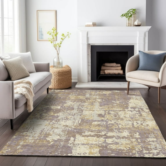 Addison Rugs Chantille Indoor/Outdoor Transitional Abstract Lavender Washable Rectangle Rug, 10' x 14'