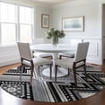 thumbnail image 1 of Addison Rugs Chantille Indoor/Outdoor Transitional Geometric, Abstract Black Washable Round Rug, 8' x 8', 1 of 6