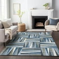 thumbnail image 1 of Addison Rugs Chantille Indoor/Outdoor Transitional Squares Denim Washable Rectangle Rug, 8' x 10', 1 of 6