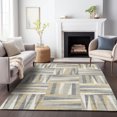 thumbnail image 1 of Addison Rugs Chantille Indoor/Outdoor Transitional Squares Beige Washable Rectangle Rug, 10' x 14', 1 of 6