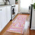thumbnail image 1 of Addison Rugs Chantille Indoor/Outdoor Transitional Squares Blush Washable Runner Rug, 2'3" x 7'6", 1 of 6