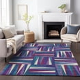thumbnail image 1 of Addison Rugs Chantille Indoor/Outdoor Transitional Squares Purple Washable Rectangle Rug, 9' x 12', 1 of 6