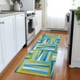 thumbnail image 1 of Addison Rugs Chantille Indoor/Outdoor Transitional Squares Teal Washable Runner Rug, 2'3" x 7'6", 1 of 6