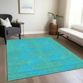 thumbnail image 1 of Addison Rugs Chantille Indoor/Outdoor Transitional Geometric Aqua Washable Rectangle Rug, 10' x 14', 1 of 6