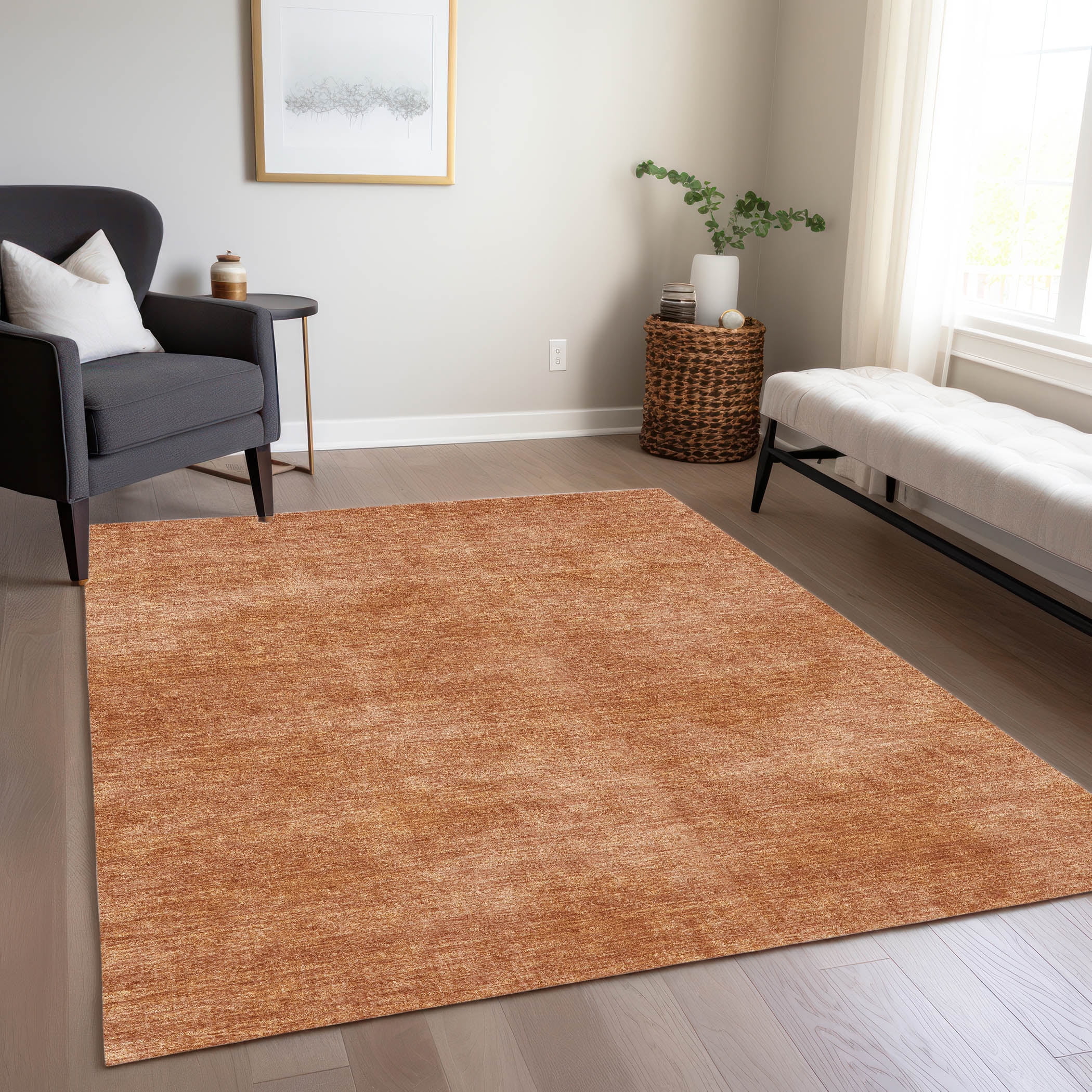 Paprika Flat Woven Synthetic Indoor/Outdoor Area Rug