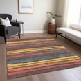 thumbnail image 1 of Addison Rugs Chantille Indoor/Outdoor Transitional Stripes Granite Washable Rectangle Rug, 5' x 7'6", 1 of 6