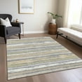 thumbnail image 1 of Addison Rugs Chantille Indoor/Outdoor Transitional Stripes Gray Washable Rectangle Rug, 5' x 7'6", 1 of 6