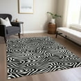 thumbnail image 1 of Addison Rugs Chantille Indoor/Outdoor Transitional Swirls Black Washable Rectangle Rug, 3' x 5', 1 of 6