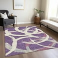thumbnail image 1 of Addison Rugs Chantille Indoor/Outdoor Transitional Circles Purple Washable Rectangle Rug, 8' x 10', 1 of 6