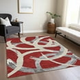 thumbnail image 1 of Addison Rugs Chantille Indoor/Outdoor Transitional Circles Red Washable Rectangle Rug, 9' x 12', 1 of 6