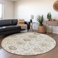 thumbnail image 1 of Addison Rugs Chantille Indoor/Outdoor Transitional Geometric, Abstract Ivory Washable Round Rug, 8' x 8', 1 of 6