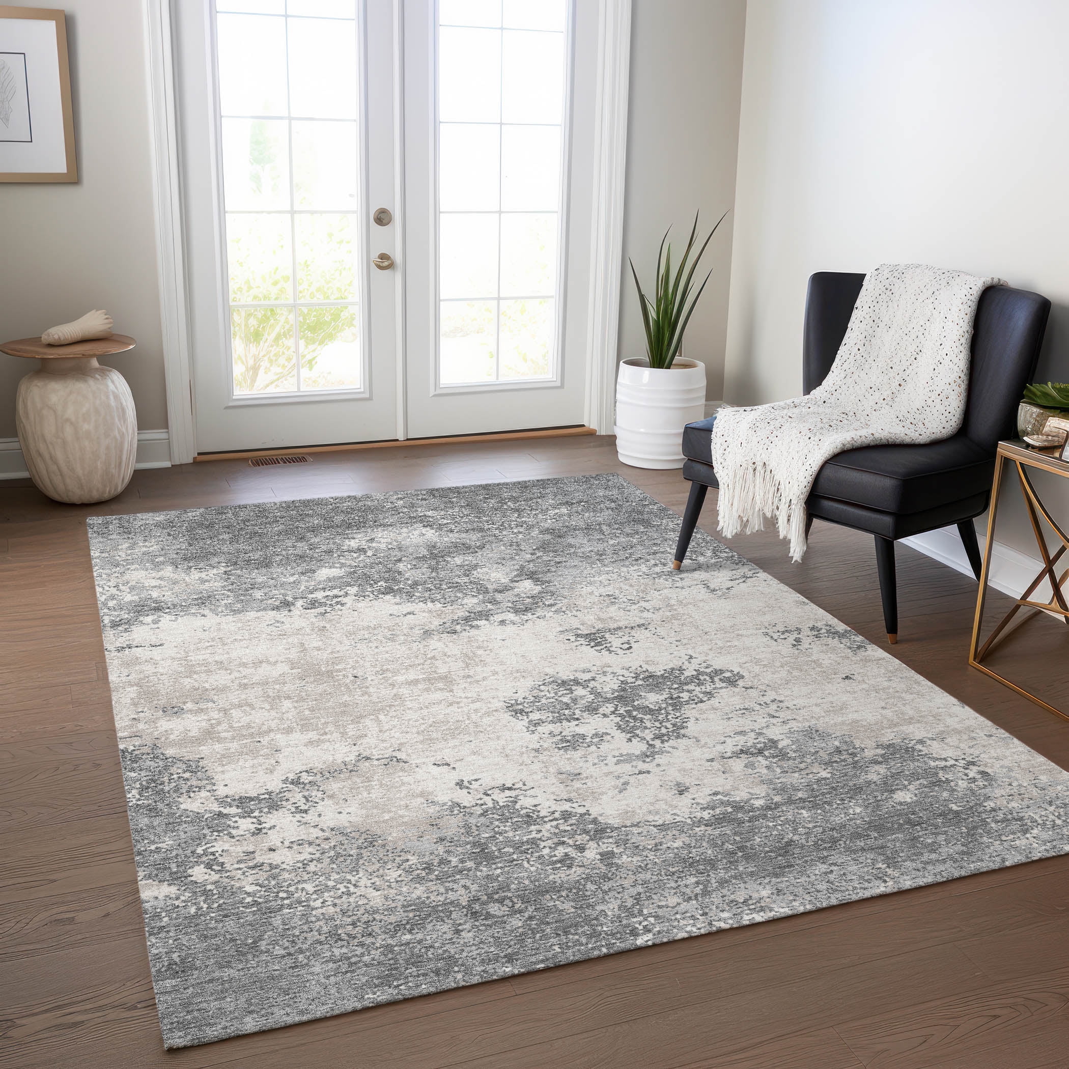 Addison Rugs Chantille ACN1027 Gray 2'6" x 3'10" Indoor Outdoor Area