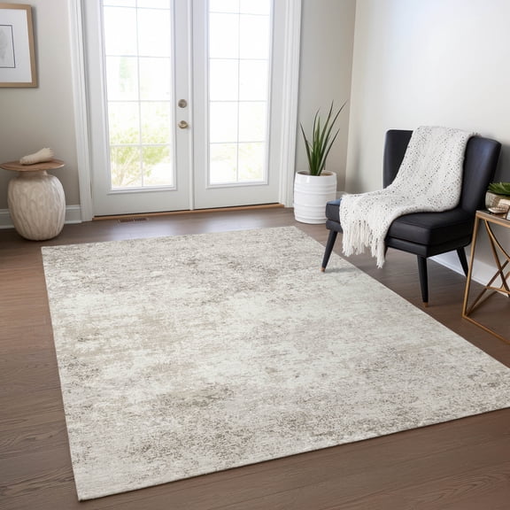 Addison Rugs Chantille Indoor/Outdoor Transitional Modern Ivory Washable Rectangle Rug, 3' x 5'