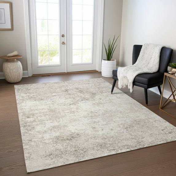 Addison Rugs Chantille Indoor/Outdoor Transitional Modern Ivory Washable Rectangle Rug, 9' x 12'