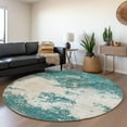 thumbnail image 1 of Addison Rugs Chantille Indoor/Outdoor Transitional Modern Teal Washable Round Rug, 8' x 8', 1 of 6