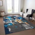 thumbnail image 1 of Addison Rugs Chantille Indoor/Outdoor Transitional Abstract Charcoal Washable Rectangle Rug, 2'6" x 3'10", 1 of 6