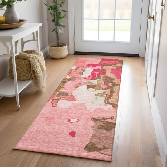 Addison Rugs Chantille Indoor/Outdoor Transitional Abstract Coral Washable Runner Rug, 2'3" x 7'6"