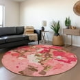 thumbnail image 1 of Addison Rugs Chantille Indoor/Outdoor Transitional Abstract Coral Washable Round Rug, 8' x 8', 1 of 6