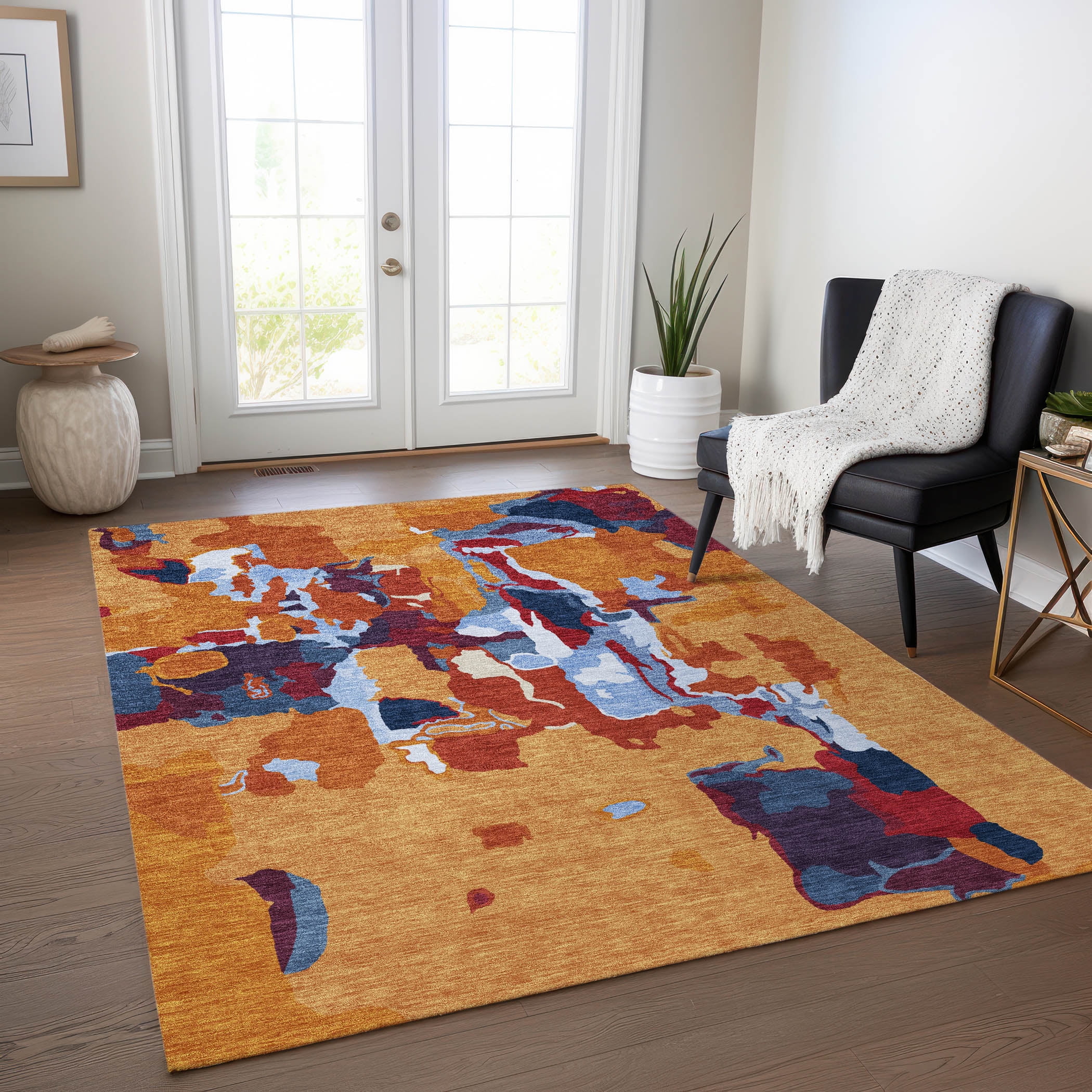 Addison Rugs Chantille Indoor/Outdoor Transitional Abstract Copper ...