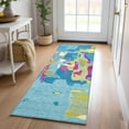 thumbnail image 1 of Addison Rugs Chantille Indoor/Outdoor Transitional Abstract Aqua Washable Runner Rug, 2'3" x 7'6", 1 of 6