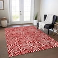 thumbnail image 1 of Addison Rugs Chantille Indoor/Outdoor Transitional Swirls Red Washable Rectangle Rug, 3' x 5', 1 of 6